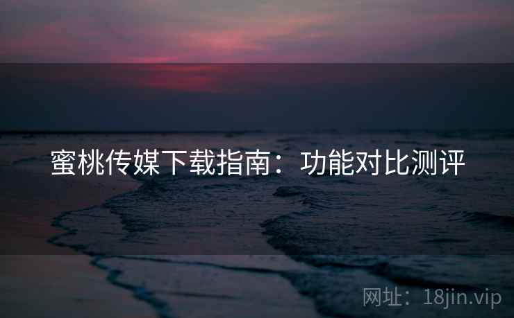 蜜桃传媒下载指南：功能对比测评
